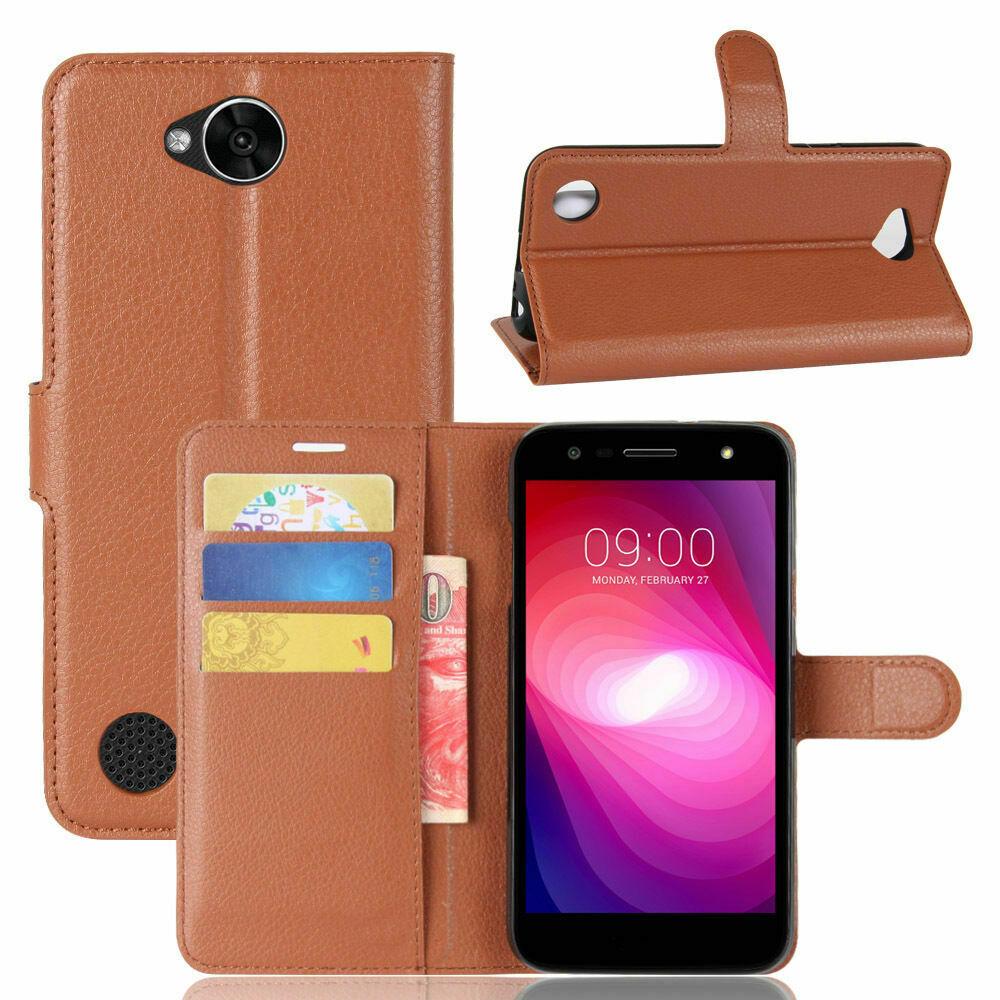 Étui portefeuille folio en cuir pour LG X Power 2 Étui portefeuille folio en cuir pour LG X Power 2
